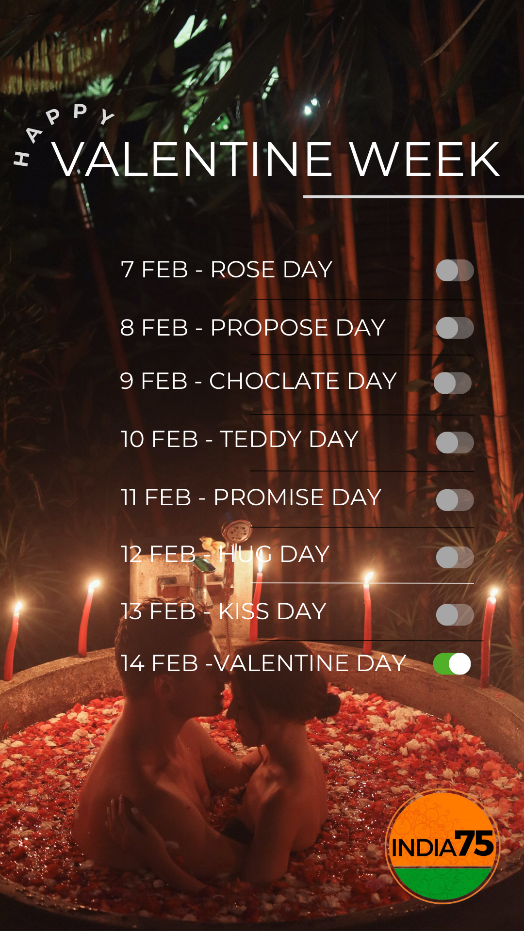 India75 valentine week 2024